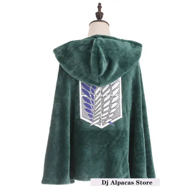 Attack on Titan Blanket Cloak Shingeki No Kyojin Survey Corps Cloak Cosplay Cape Flannel Cosplay Hoodie - Image 4