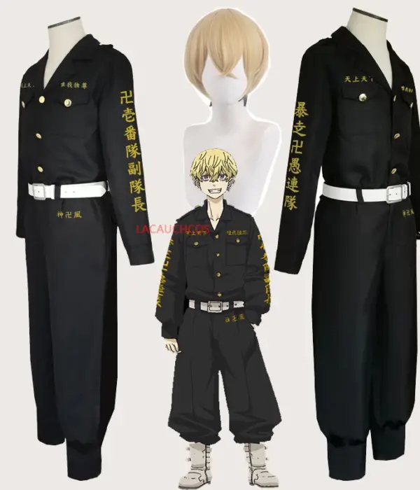 Anime Tokyo Revengers Chifuyu Matsuno Cosplay Costume Wig tokyo avengers Black Uniform Tokyo Manji Gang Halloween Anime clothes 1