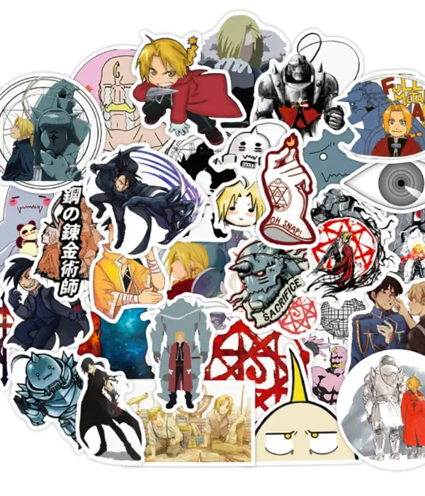 10/30/50PCS Fullmetal Alchemist Anime Graffiti Stickers DIY Motorcycle Travel Luggage Skateboard Classic Kid Toy Sticker Decal 1