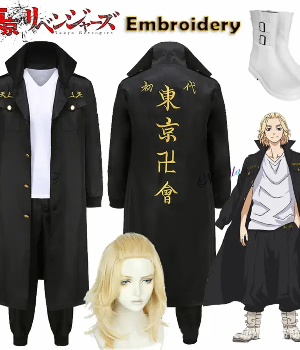 Tokyo Anime Cosplay Mikey Sano Manjiro Chifuyu Baji Ken Ryuguji Costume Embroidery Tokyo Manji Gang Uniform Anime Clothes 1