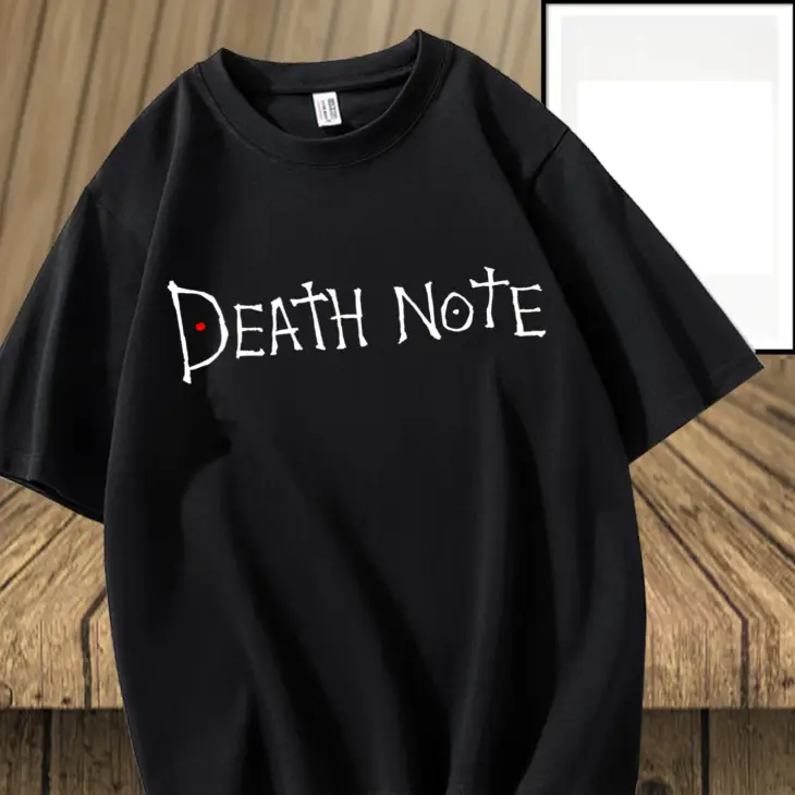 2024 New Men's and Women's Anime Leisure Outdoor 2D Print Death Note Pattern Popular Fashion T-shirt - Image 4