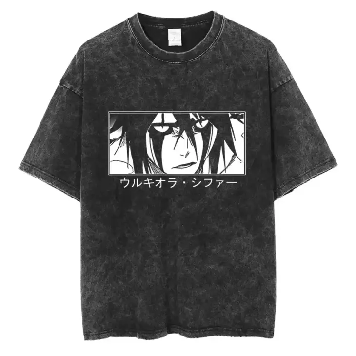 Japan Anime Bleach Zaraki Kenpachi Graphic Printed T Shirt Men Women Manga Tshirts Harajuku High Quality Washed Cotton T-shirt - Image 5