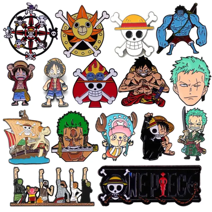 One Piece Character Enamel Pins - Collector's Series