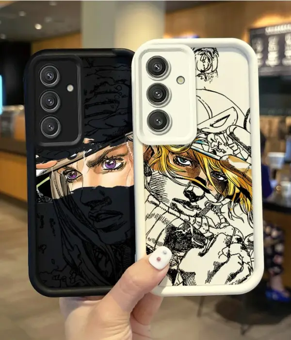 JoJo Steel Ball Run Phone Case For Samsung Galaxy A35 A34 A33 A32 5G A31 A30 A24 A23 A22 A16 A12 A06 A03 M55 TPU Dustproof Cover 1