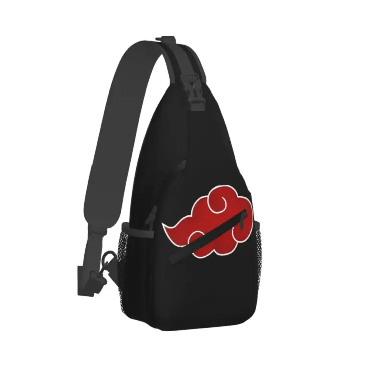 Narutos Akatsuki Small Sling Bag Chest Crossbody Shoulder Backpack Hiking Travel Daypacks Fashion Bag - Image 2