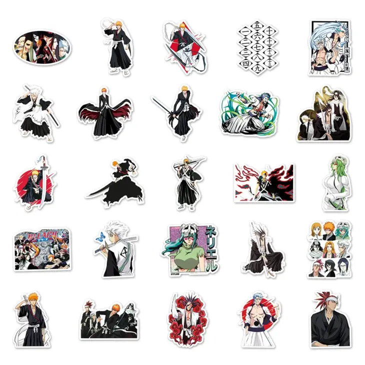 10/30/50PCS BLEACH Anime Waterproof Stickers Graffiti Decals Toy Laptop Luggage Fridge Guitar Notebook Car DIY Cartoon Stickers - Image 6