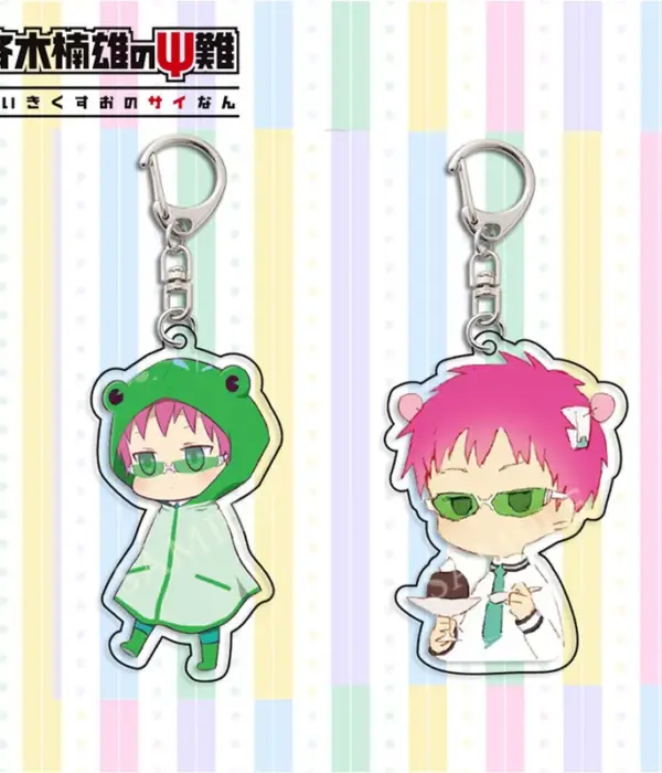 Anime Keychain The Disastrous Life of Saiki Kusuo Key Chain Creative Decorations Student Backpacks Pendant Acrylic Keyring Gift 1