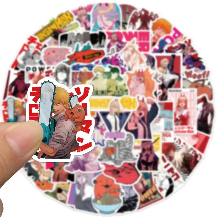 10/30/50PCS Cool Chainsaw Man Anime Stickers Graffiti Decals Waterproof DIY Laptop Suitcase Phone Skateboard Sticker Wholesale - Image 3