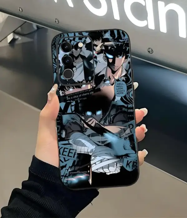Hot Comics Solo L-Levelings Phone Case Black Soft For Samsung S25 S24 Ultra 23 Fe 22 Plus Galaxy A54 A55 A16 A13 A24 A15 A25 1