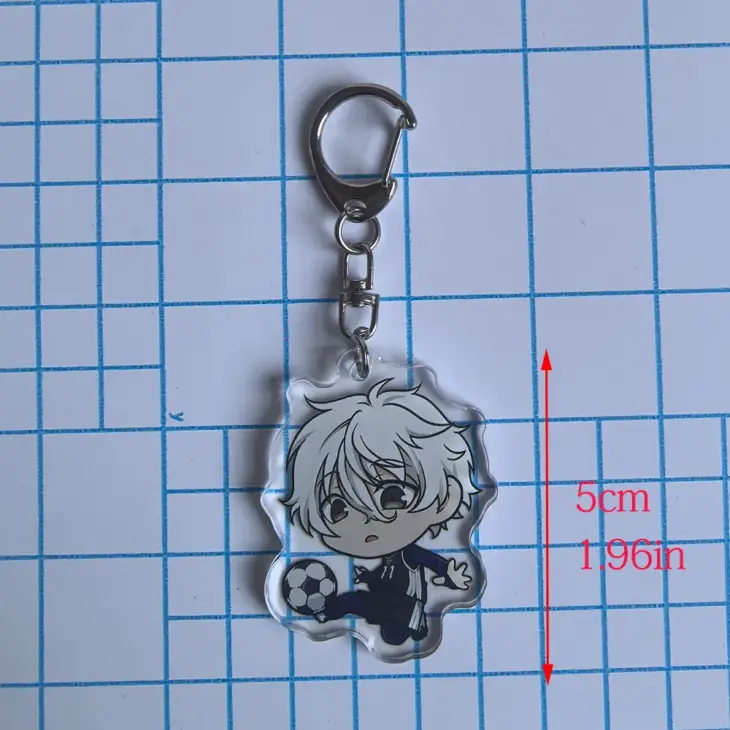 nime Blue Lock Arcylic Keychain Cartoon Figures Isagi Yoichi Bachira Meguru Kawaii Key Chain Costume Accessories Birthday Gifts - Image 2
