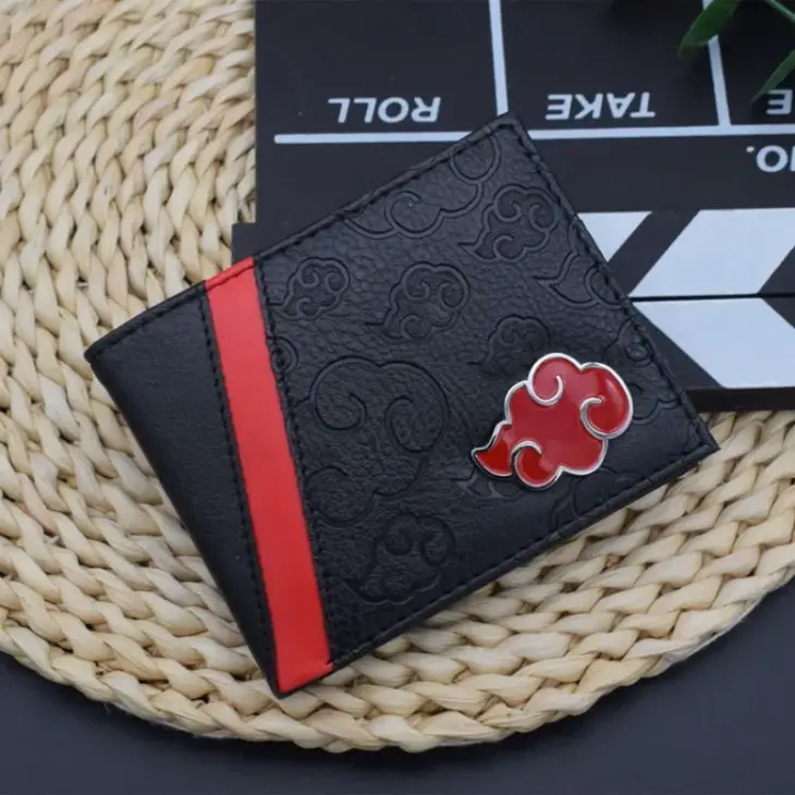 Naruto Akatsuki Wallet PU Coin Wallet Toy Uzumaki Sasuke Kakashi Action Doll Uchiha Bank ID Short Folding Wallet Christmas Gift - Image 3