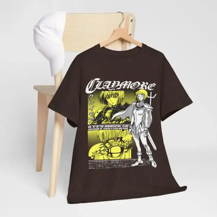Unisex Claymore Anime T-Shirt, Clare, Miria Manga Shirt, cartoon shirt - Image 4