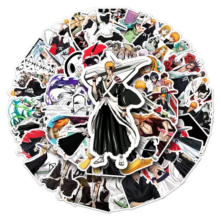 10/30/50PCS BLEACH Anime Waterproof Stickers Graffiti Decals Toy Laptop Luggage Fridge Guitar Notebook Car DIY Cartoon Stickers
