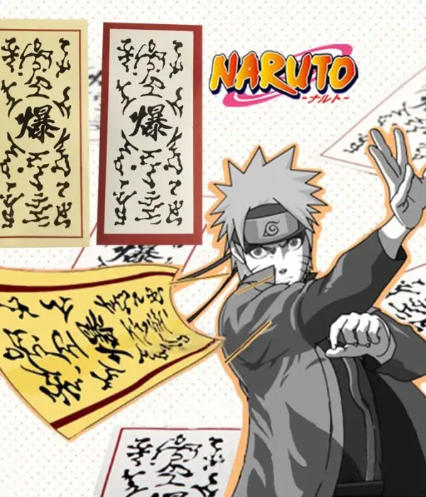 Anime Naruto Stage Props Bookmark Cosplay Ninja Seal Explosive Sticker Peripheral Accessories Tenten Nara Shikamaru Konan Card 1