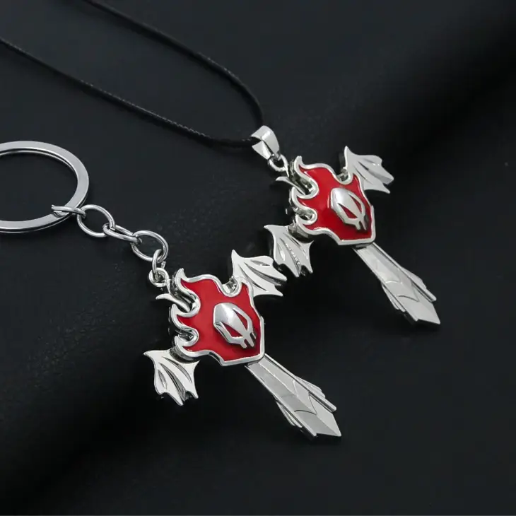 Anime BLEACH Kurosaki Ichigo False Mask Cosplay Necklace Keychain Grimmjow Necklace Cosplay Accessories Man Woman Jewelry Gifts - Image 3