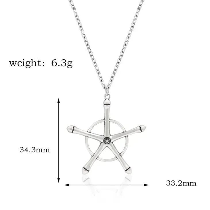 Anime Bleach Cosplay Necklace Quincy Ishida Uryuu Ginrei Gojiaku Amulet Pendant Necklace for Women Men Choker Jewelry Gift - Image 6