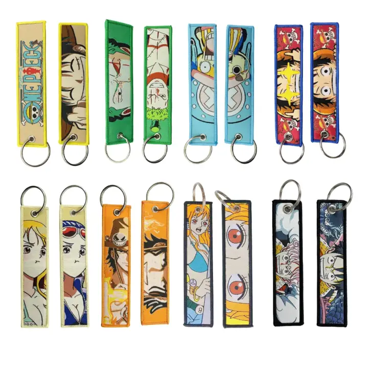 One Piece Luffy Embroidered Luxury Anime Keychain Collection