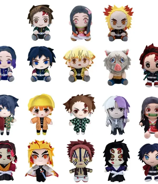 20cm Japan Anime Demon Slayer Akaza Rui Iguro Obanai Tanjirou Kamado Nezuko Agatsuma Zenitsu Plush Toys Doll Peluche Gift 1