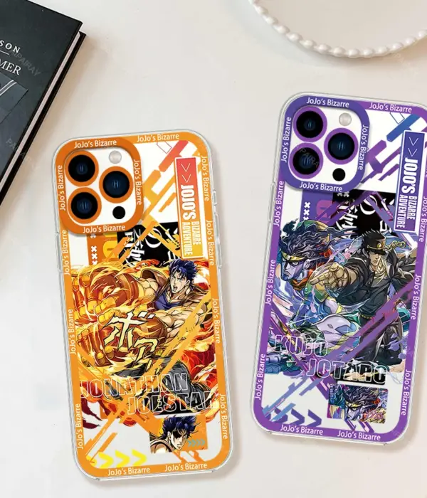 JoJos Bizarre Adventure Anime Phone Case for Samsung S24 S23 S22 S21 A55 A54 FE PLUS ULTRA Transparent Bezel Cover 1