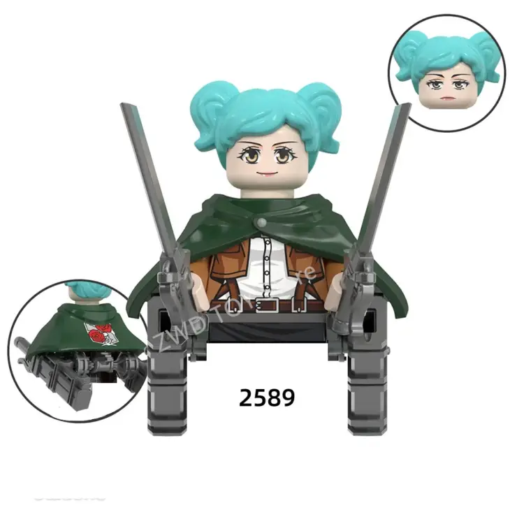 Attack On Titan Anime Building Blocks Levi Ackerman Eren Jäger Mikasa Giant Annie Mini Action Figures Building Blocks Toy Gifts - Image 6