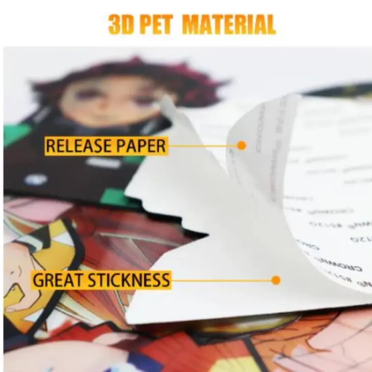 Japanese Series Combination Chainsaw Man BLEACH Ghoul Motion 3D Gradient Sticker Anime Peripheral Collection Gift - Image 4