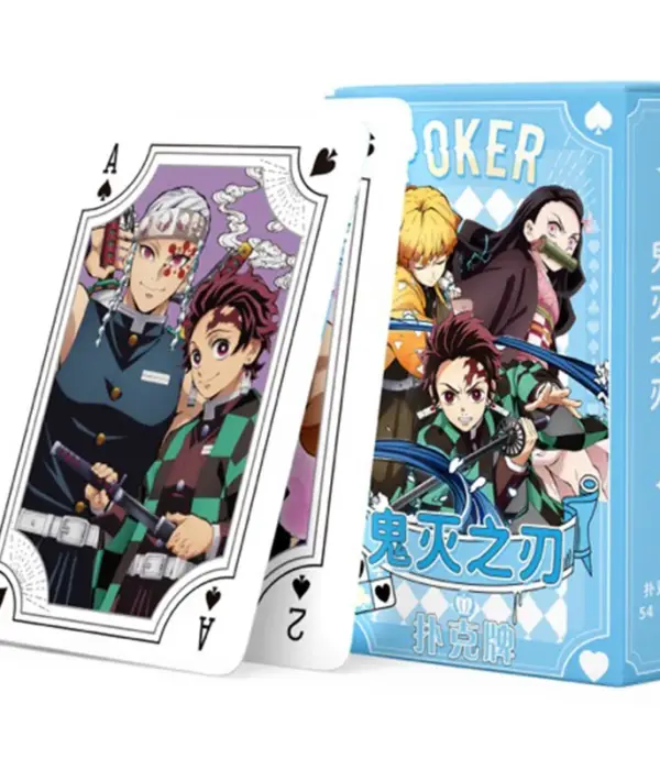 Demon Slayer Poker playing cards board games Anime Nezuko child kids Children toys deck card manga Conan Genshin Impact Family 1