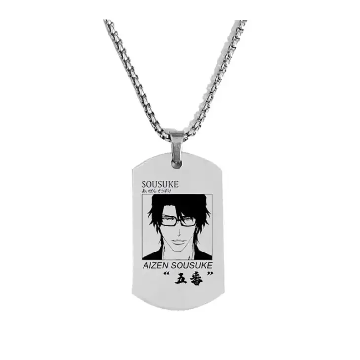 Anime Bleach Gotei 13 Captain Necklace Stainless Steel Laser Pendant Lchimaru Gin Aizen Sousuke Unohana Retsu Necklace For Fans - Image 4