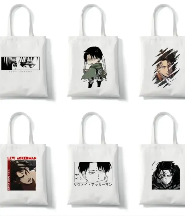 Anime Attack on Titan Shopping Bags Harajuku Eco Linen Tote Bag Students Bolsos Mujer Women Resuable Large-capacity Shopper Bag 1