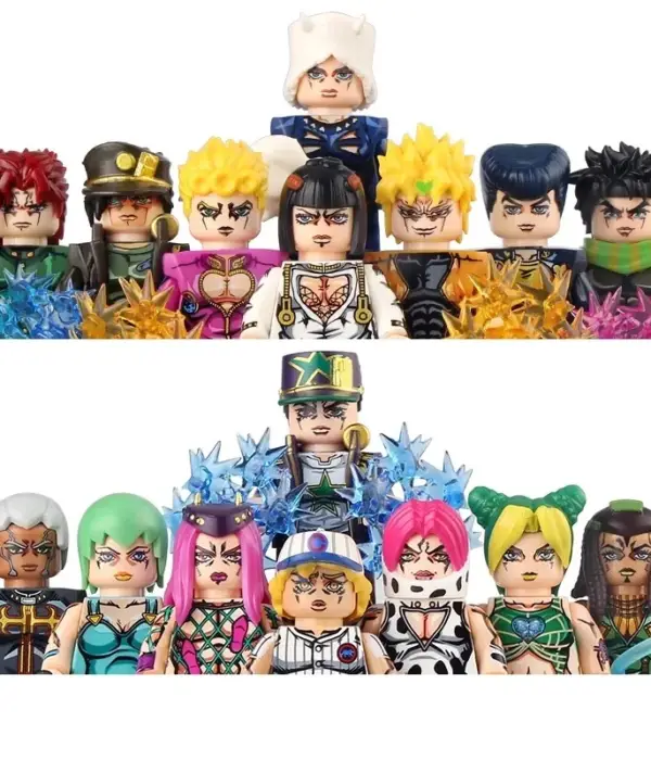 KF6198 WM6160 WM6161 JoJo's Bizarre Adventure Set Building Blocks Kujo Jotaro Mini Action Figure Toys 1