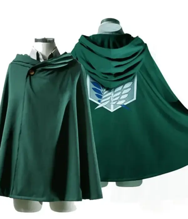 Attack on Titan Cloak shingeki no kyojin Cloak Shingeki No Kyojin Survey Corps Cloak Cosplay Cape Green Shawl Men's and Women's 1