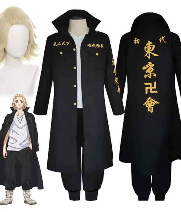 Anime Tokyo Revengers Sano Manjiro Cosplay Costume Tokyo Manji Gang Mikey Cosplay Jacket Cloak Uniform Suit Wig Halloween Outfit 1