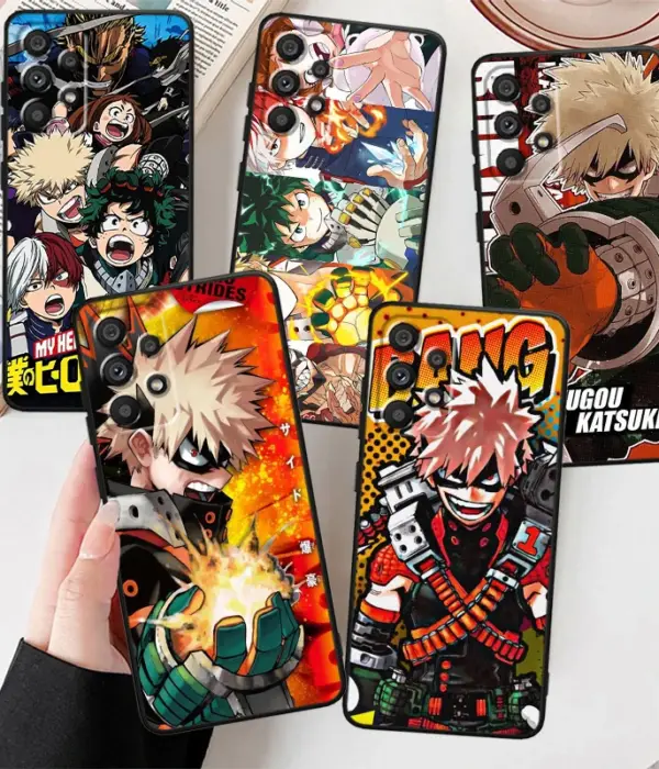 My Hero Academia Deku Cover For Samsung Galaxy A73 A72 A55 A54 A53 A52S A34 A33 A32 A24 A15 TPU Black Phone Case 1
