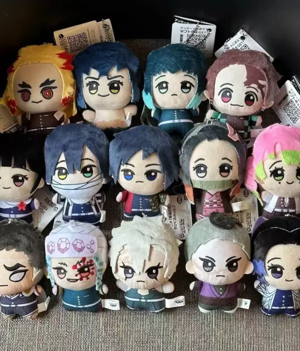 New 10cm Anime Demon Slayer Tomioka Giyu Kamado Tanjirou Kamado Nezuko Agatsuma Zenitsu Shinazugawa Genya Plush Toy Doll Gift 1