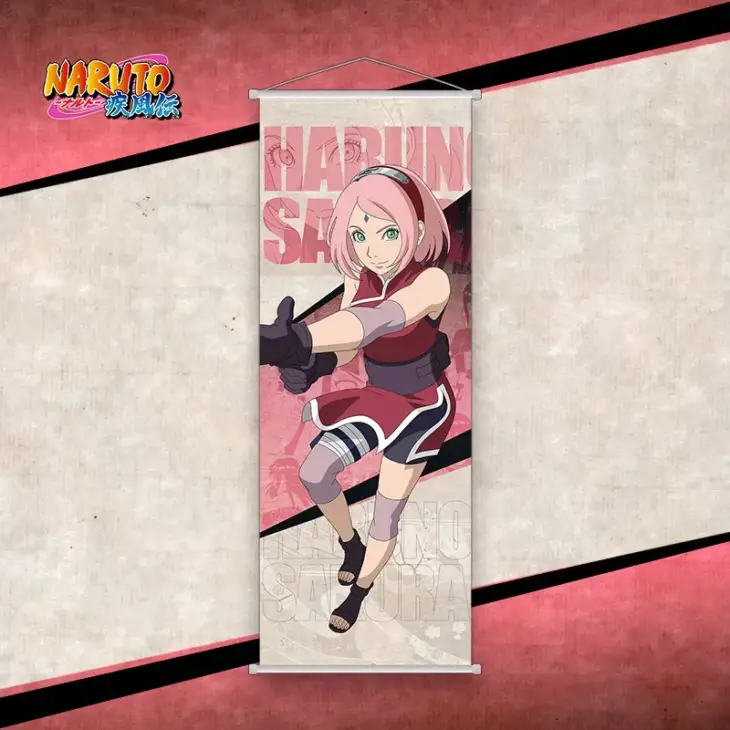 Bandai Naruto Scroll Poster Canvas 25*70cm Hinata Uzumaki Naruto Uchiha Itachi Anime Perimeter Wallpainting Decoration Gifts - Image 5