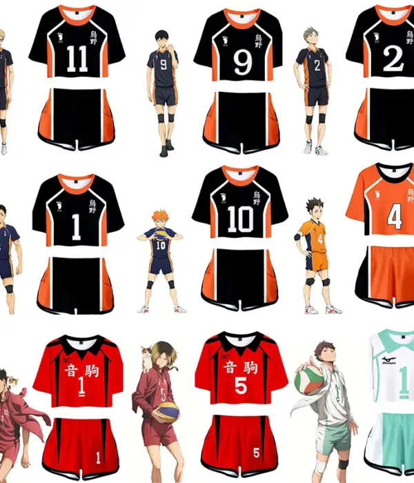 NEW Anime Haikyuu Cosplay Costume Hinata Shoyo 3D T-shirt Karasuno High School Volleyball Tops Kageyama Tobio Teenage Sweatshirt 1