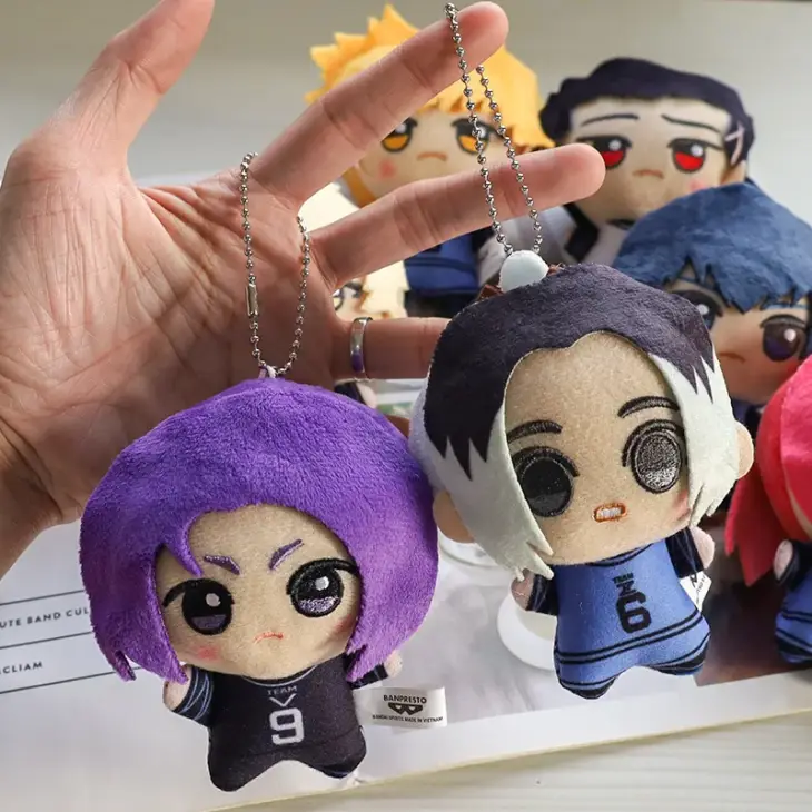 10cm BLUE LOCK Cosplay Nagi Seishiro Isagi Yoichi Rin Itoshi Sae Mikage Reo Pendant Chigiri Bachira Meguru Plush Bag Keychain - Image 5