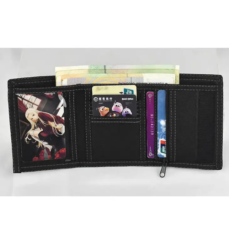 Anime Naruto Canvas Trifold Wallet Cartoon Red Cloud Action Figures Cosplay Purse Card Holder Wallets Toys for Children Gifts - Image 2
