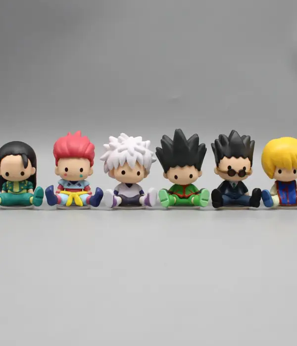 6cm 6pcs Set Anime Hunter X Hunter Gon·Freecss Killua Zoldyck Kurapika Action Figures Mini Model Doll Car Accessories Toy Gift 1
