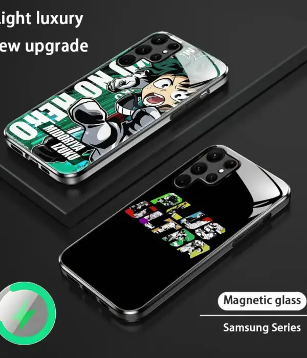 My Hero Academia Anime Popular Phone Case For Samsung S25 S24 S23 S22 S21 S20 Plus Ultra Note20 Glass Magnetic Case 1