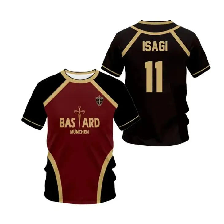 Blue Lock Anime Jersey Graphic T Shirts Men Bastard Munich Soccer Cartoon Summer Unisex Printed T-shirt Training Sports Tops - Image 2