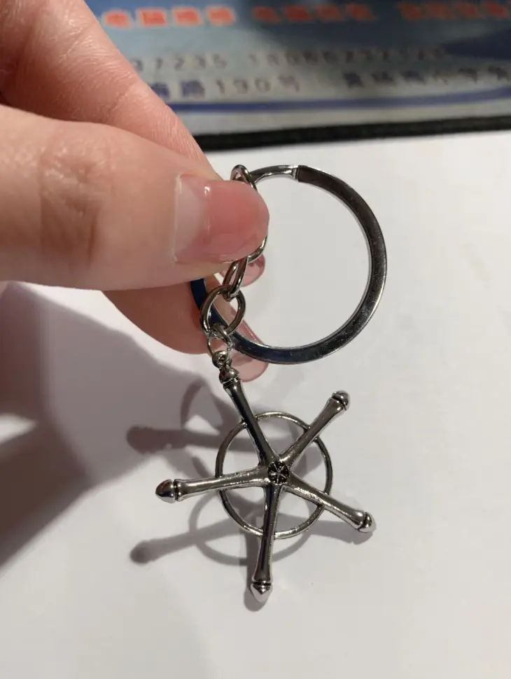 Anime Bleach Alloy Keychain Ishida Uryuu Ginreigojiaku Amulet Alloy key Pendant Jewelry Accessories - Image 4