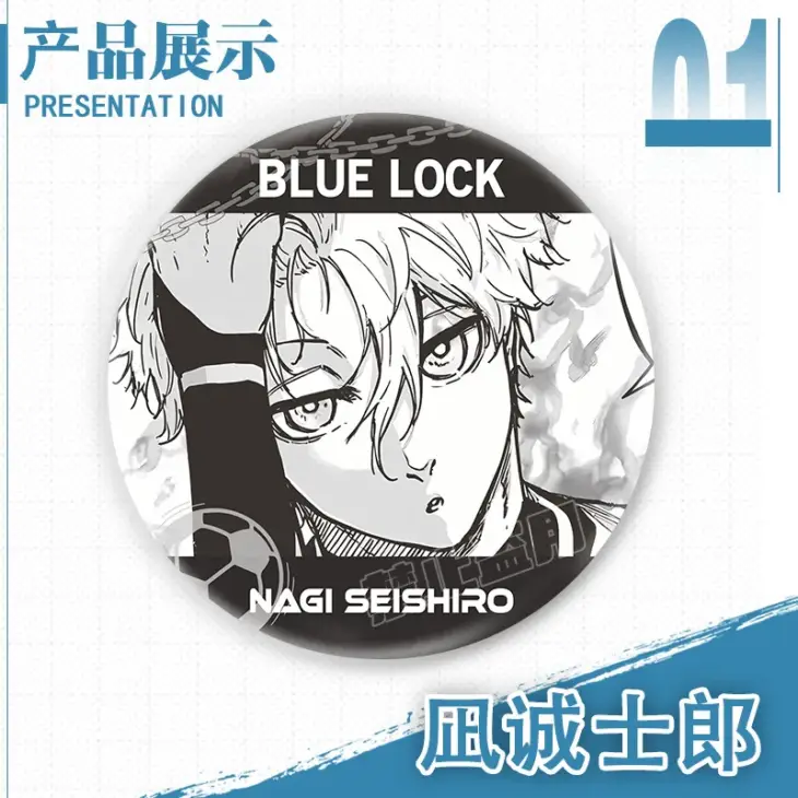 Hot Anime BLUE LOCK Figures Itoshi Sae Nagi Seishiro Itoshi Rin Exquisite Metal Laser Badge Pins Bag Decor Brooch Christmas Gift - Image 5