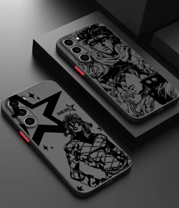 Japan Anime Jojo Bizarre For Samsung Galaxy A91 A81 A73 A72 A55 A54 Matte Frosted Translucent Phone Case 1