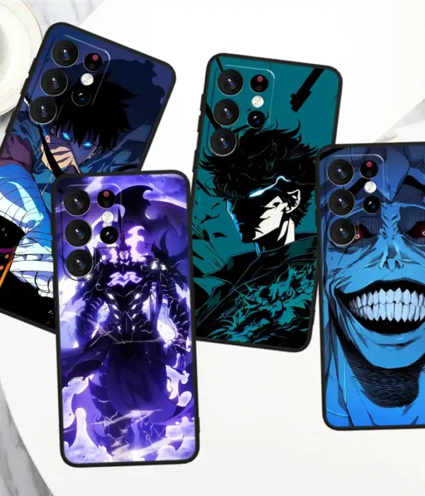Solo Leveling Comic Cool For Samsung Galaxy S24 S23 S22 S21 S20 FE S10e S10 FE Ultra Plus Soft TPU Black Phone Case 1