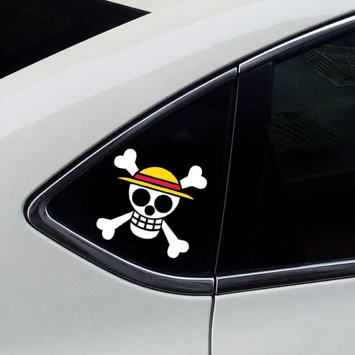 One Piece Luffy Peeking Vinyl Decal - Car/Laptop