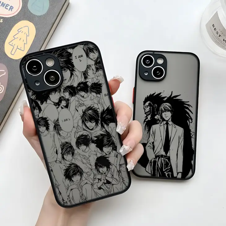 Anime Death Note Phone Case For Samsung S24 S23 S22 S21 S20 S10 FE Note20 Note10 Plus Ultra Lite 5G Matte Transparent Cover - Image 2
