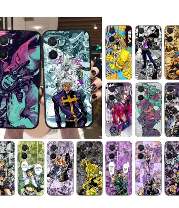Jojo Bizarre Adventure Anime Phone Case for OPPO A77 A57 A57S A78 A96 A91 A54 A74 A94 A73 A52 A53A53S A15 A16 A17 1