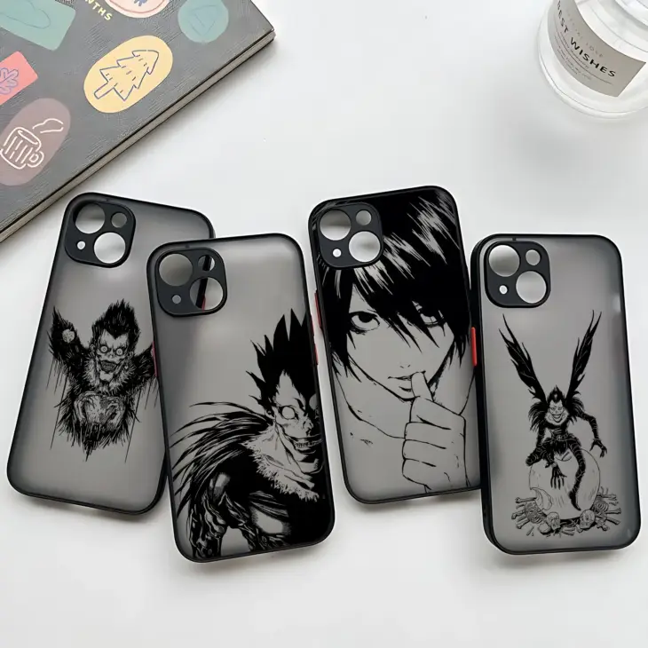 Anime Death Note Phone Case For Samsung S24 S23 S22 S21 S20 S10 FE Note20 Note10 Plus Ultra Lite 5G Matte Transparent Cover