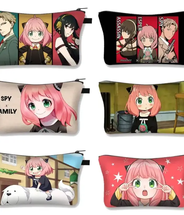 Spy X Family Anime Cosmetic Case Harajuku Spy Family Makeup Bags Woman Small Lipstick Holder Jewelry Pouch Gift 1