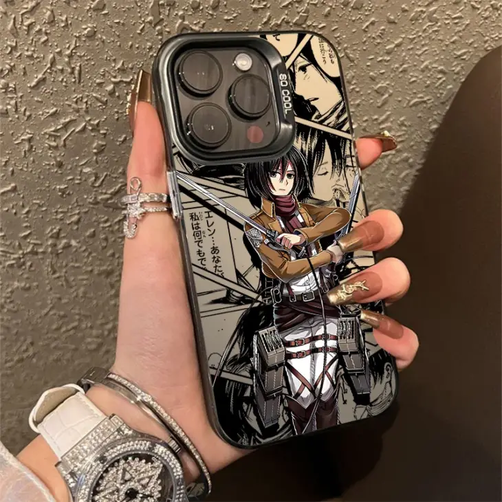 Demon Attack on Titan Anime Phone Case For iPhone 15 14 13 12 11 Pro Max Mini X XR XS SE 8 7 Plus Colorful Cover Silicone Soft - Image 3